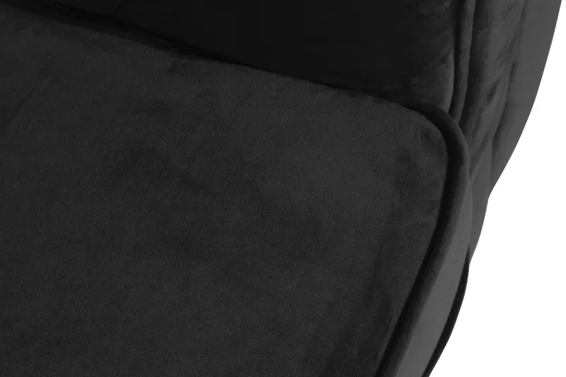 Chesterfield Lyx Stor skön djup sammetsfåtölj - Fåtölj till vardagsrum - Svart Sammet - Möbler - Stolar & fåtöljer - Fåtölj - Chesterfield fåtölj
