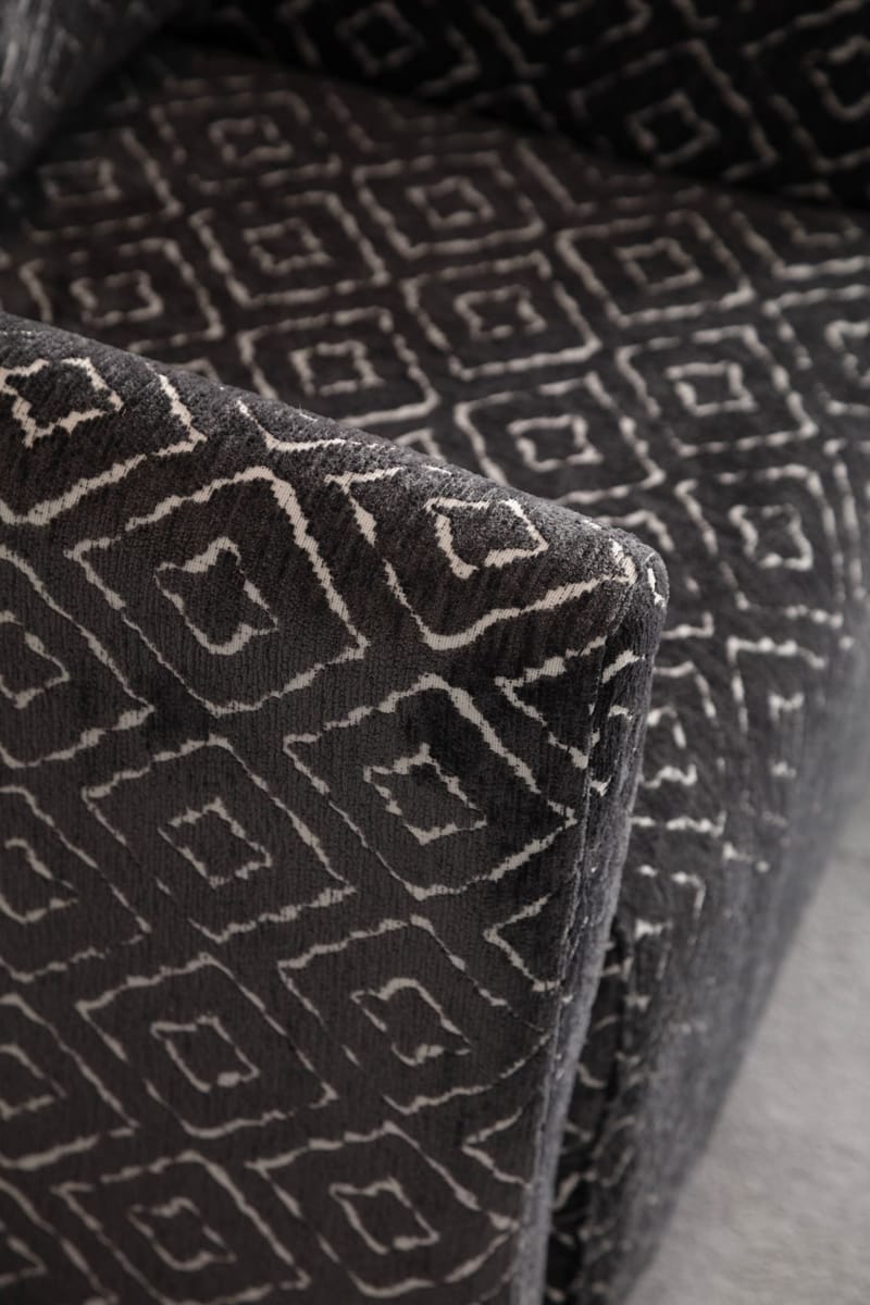 Childress Fåtölj Chenille - Svart / Vit - Möbler - Stolar & fåtöljer - Fåtölj - Öronlappsfåt ölj