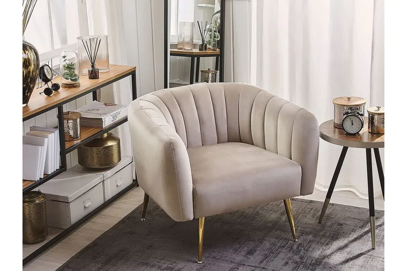 Amania Fåtölj - Sammet/Grå - Möbler - Stolar & fåtöljer - Fåtölj