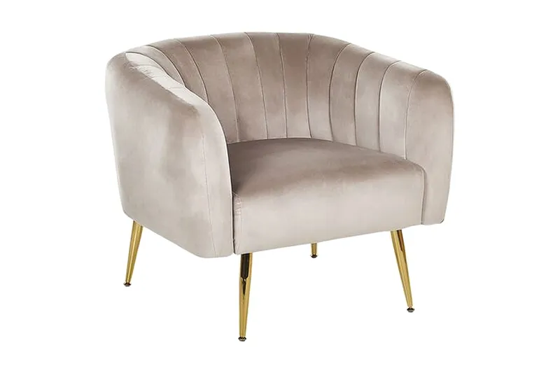 Amania Fåtölj - Sammet/Grå - Möbler - Stolar & fåtöljer - Fåtölj