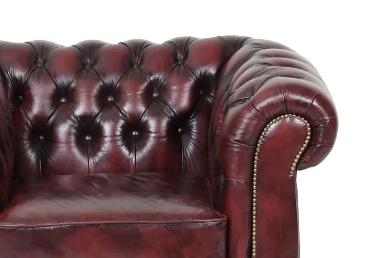 Birmingham Fåtölj 100% Läder - Oxblodsfärg - Möbler - Stolar & fåtöljer - Fåtölj - Clubfåtölj