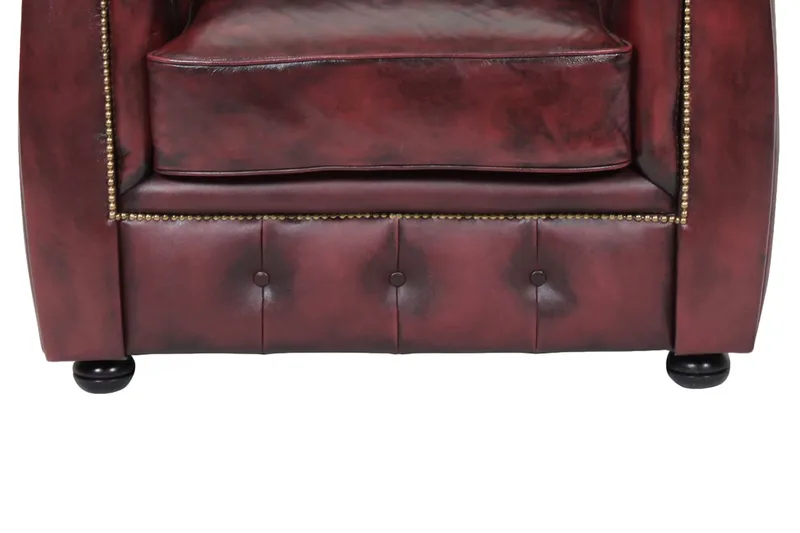 Birmingham Fåtölj 100% Läder - Oxblodsfärg - Möbler - Stolar & fåtöljer - Fåtölj - Clubfåtölj