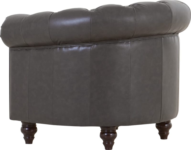 Clubfåtölj chesterfield mörkbrun PU - Möbler - Stolar & fåtöljer - Fåtölj - Chesterfield fåtölj