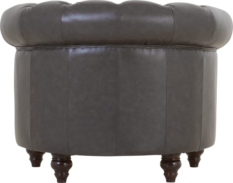 Clubfåtölj chesterfield mörkbrun PU - Möbler - Stolar & fåtöljer - Fåtölj - Chesterfield fåtölj
