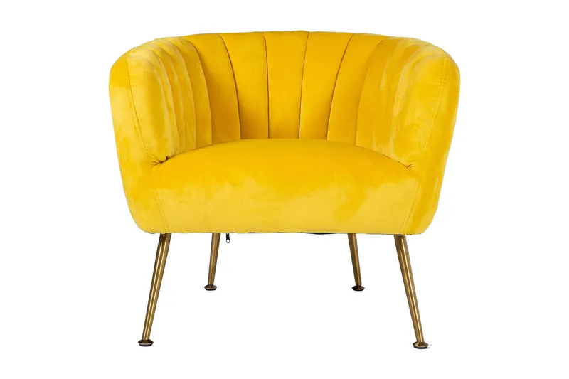 Fåtölj Tucker 78x71xh69 Sammet Gul - Möbler - Stolar & fåtöljer - Fåtölj - Clubfåtölj