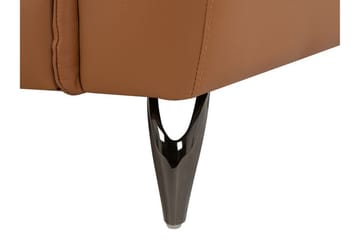 Collessie Fåtölj i Konstläder med Metallben - Cognac - Möbler - Stolar & fåtöljer - Fåtölj - Skinnfåtölj & läderfåtölj