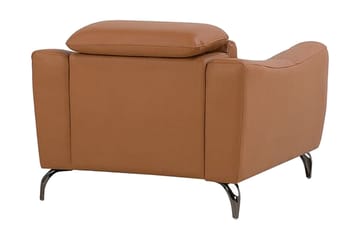 Collessie Fåtölj i Konstläder med Metallben - Cognac - Möbler - Stolar & fåtöljer - Fåtölj - Skinnfåtölj & läderfåtölj