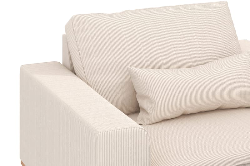 Copenhagen Fåtölj i Manchester med Träben - Beige - Möbler - Stolar & fåtöljer - Fåtölj