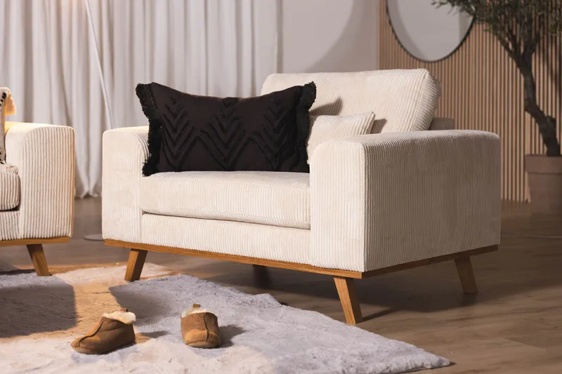 Copenhagen Fåtölj Manchester - Beige - Möbler - Stolar & fåtöljer - Fåtölj