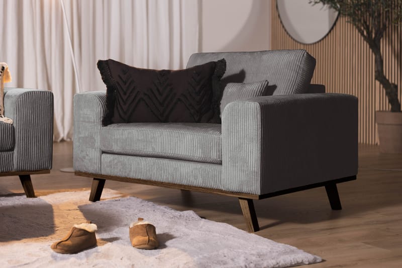 Copenhagen Fåtölj Manchester - Grå - Möbler - Stolar & fåtöljer - Fåtölj