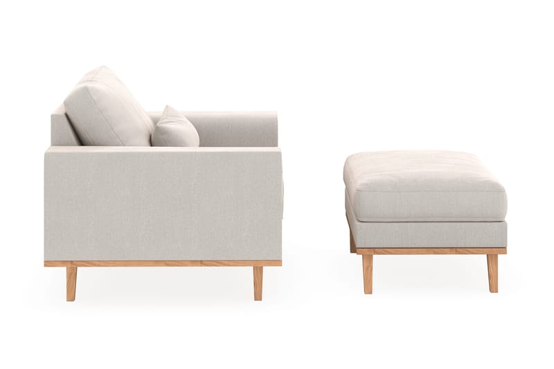 Copenhagen Fåtölj med fotpall - Krämvit - Möbler - Stolar & fåtöljer - Fåtölj - Fåtölj med fotpall