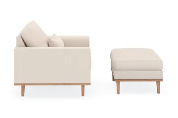 Copenhagen Fåtölj med fotpall - Ljusbeige - Möbler - Stolar & fåtöljer - Fåtölj