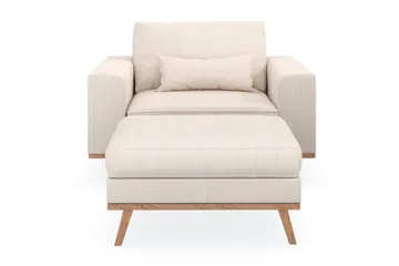 Copenhagen Fåtölj med fotpall - Ljusbeige - Möbler - Stolar & fåtöljer - Fåtölj