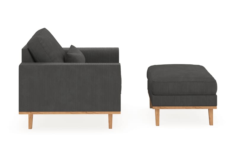 Copenhagen Fåtölj med fotpall - Mörkgrå - Möbler - Stolar & fåtöljer - Fåtölj - Fåtölj med fotpall