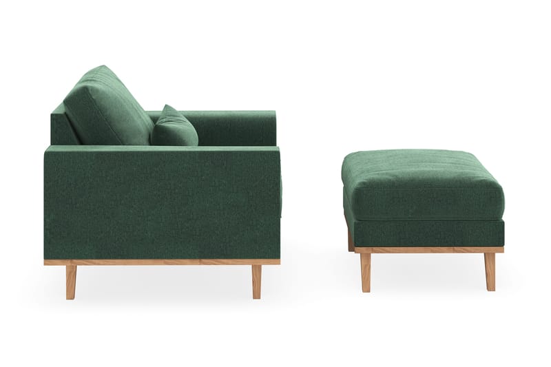 Copenhagen Fåtölj med fotpall - Mörkgrön - Möbler - Stolar & fåtöljer - Fåtölj - Fåtölj med fotpall