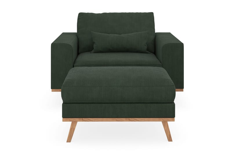 Copenhagen Fåtölj med fotpall - Mörkgrön - Möbler - Stolar & fåtöljer - Fåtölj - Fåtölj med fotpall