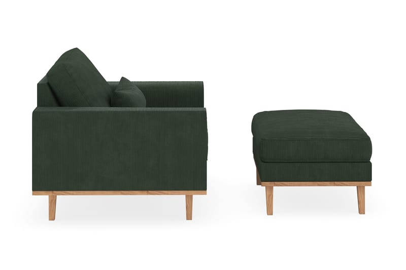Copenhagen Fåtölj med fotpall - Mörkgrön - Möbler - Stolar & fåtöljer - Fåtölj - Fåtölj med fotpall
