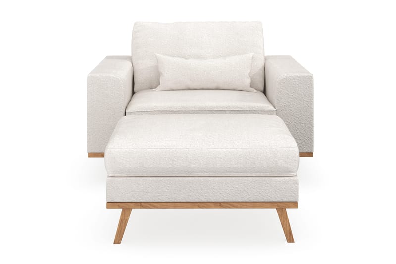 Copenhagen Fåtölj med fotpall - Vit - Möbler - Stolar & fåtöljer - Fåtölj - Fåtölj med fotpall