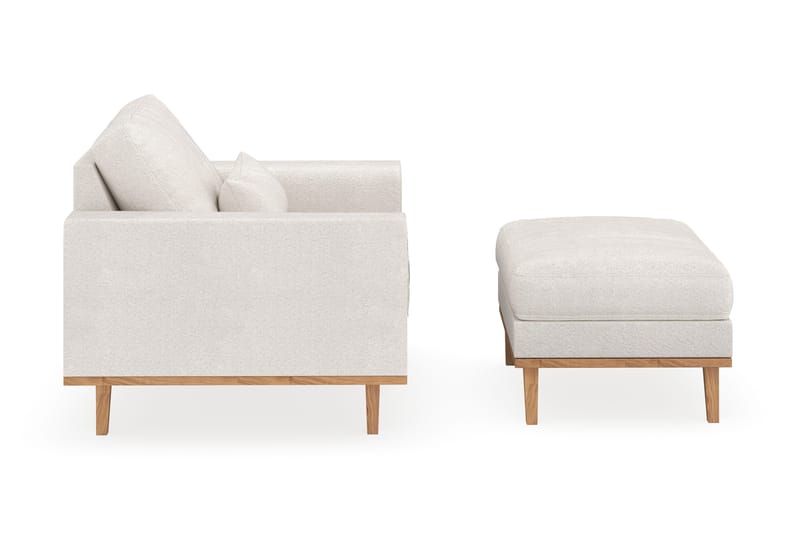 Copenhagen Fåtölj med fotpall - Vit - Möbler - Stolar & fåtöljer - Fåtölj - Fåtölj med fotpall