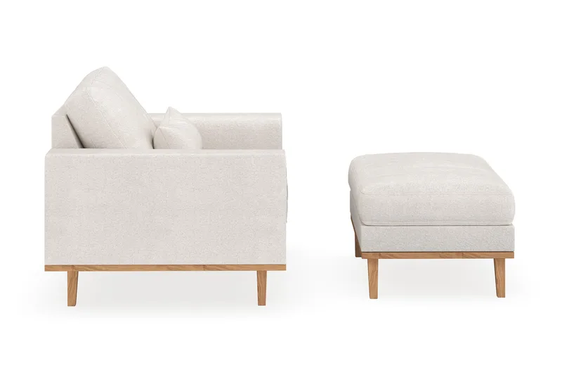 Copenhagen Fåtölj med fotpall - Vit - Möbler - Stolar & fåtöljer - Fåtölj - Fåtölj med fotpall