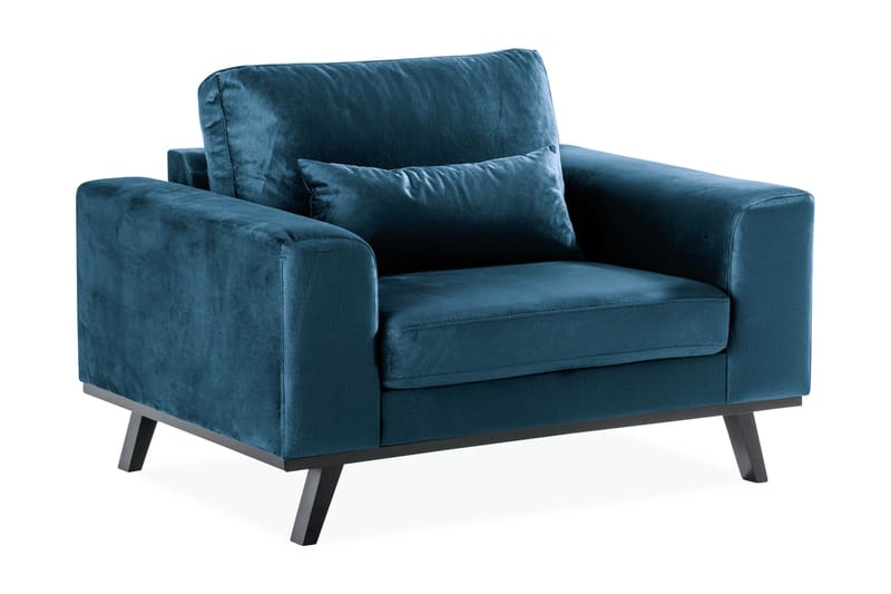 Copenhagen Sammetsfåtölj - Blå - Möbler - Stolar & fåtöljer - Fåtölj