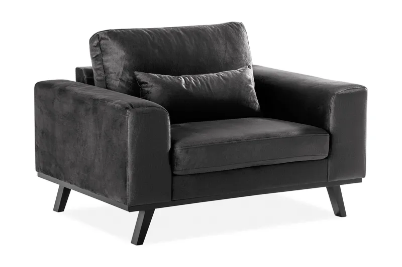 Copenhagen Sammetsfåtölj, Grå