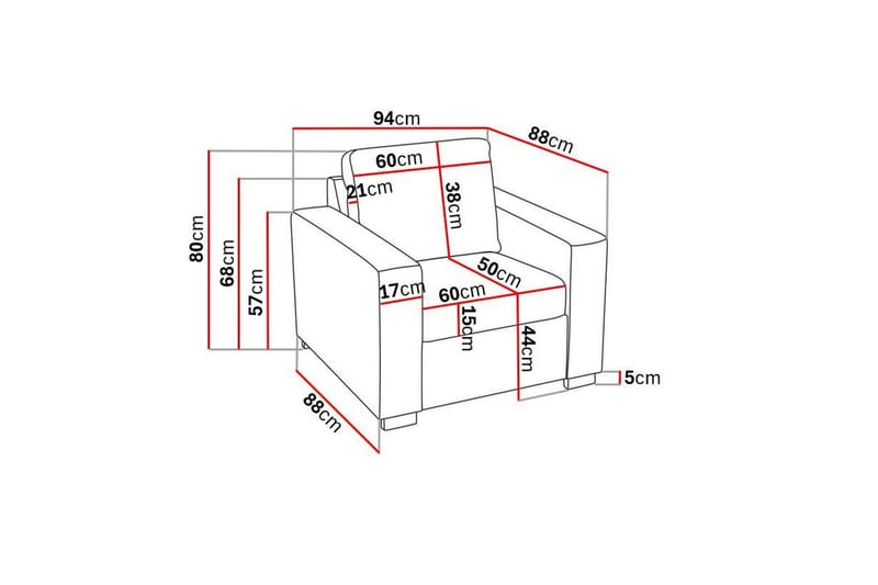 Crazy Fåtölj - Svart Konstläder - Möbler - Stolar & fåtöljer - Fåtölj