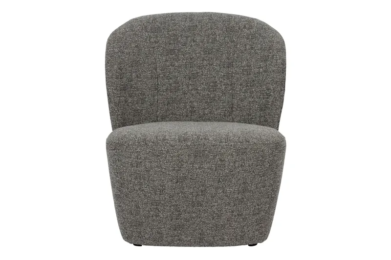 Deloras Oval Modern Fåtölj i Tyg - Grå - Möbler - Stolar & fåtöljer - Fåtölj