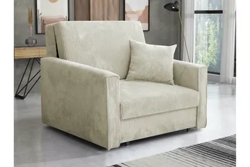 Denegal Bäddbar Fåtölj i Manchestertyg - Beige - Möbler - Stolar & fåtöljer - Fåtölj