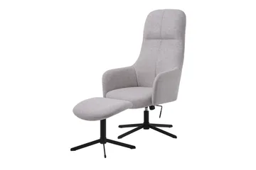 Dominique Reclinerfåtölj - Ljusgrå - Möbler - Stolar & fåtöljer - Fåtölj - Fåtölj med fotpall