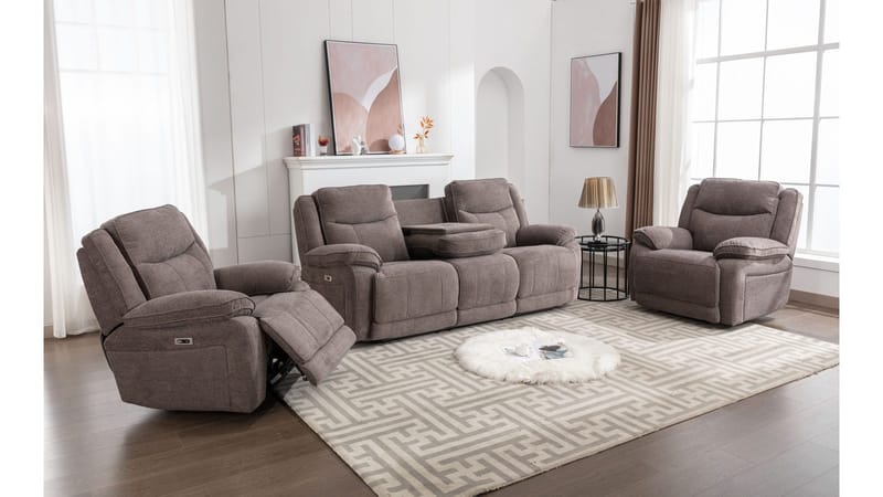 Drevia Reclinerfåtölj Elektrisk - Mullvadsfärgad - Möbler - Stolar & fåtöljer - Fåtölj - Biofåtölj & reclinerfåtölj