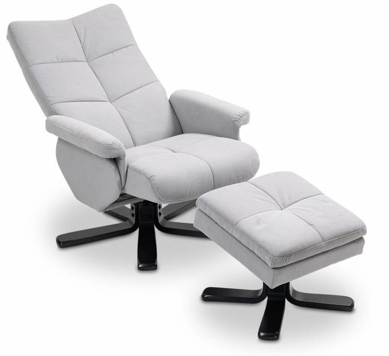 Duva ställbar fåtölj med fotpall - Grå - Grå - Möbler - Stolar & fåtöljer - Fåtölj - Fåtölj med fotpall