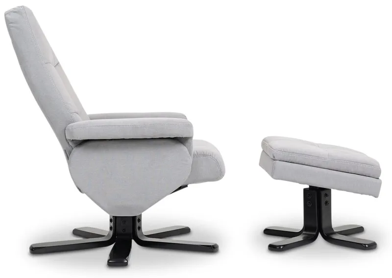 Duva ställbar fåtölj med fotpall - Grå - Grå - Möbler - Stolar & fåtöljer - Fåtölj - Fåtölj med fotpall