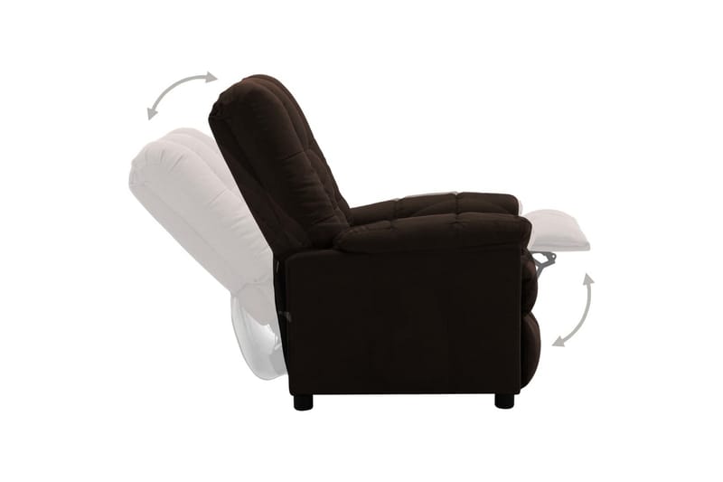 Elektrisk massagefåtölj mörkbrun tyg - Brun - Möbler - Stolar & fåtöljer - Fåtölj - Massagestol & massagefåtölj