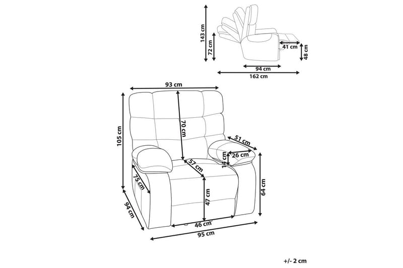 Elektrisk reclinerfåtölj Ares Ljusbeige - Ljusbeige - Möbler - Stolar & fåtöljer - Fåtölj - Biofåtölj & reclinerfåtölj