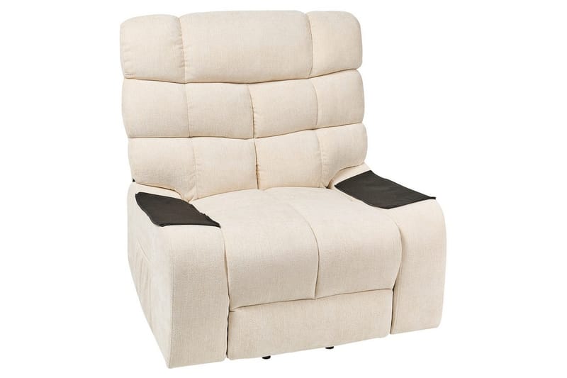 Elektrisk reclinerfåtölj Ares Ljusbeige - Ljusbeige - Möbler - Stolar & fåtöljer - Fåtölj - Liggfåtölj