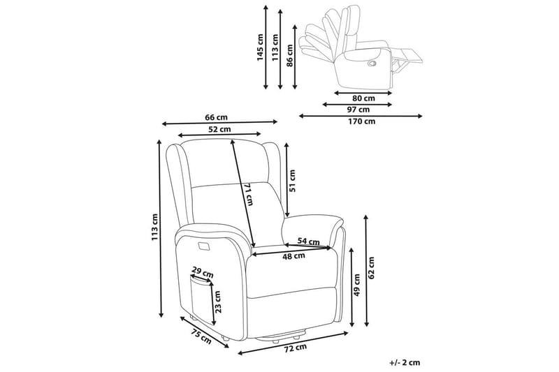 Elektrisk reclinerfåtölj Elegy - Tuape - Möbler - Stolar & fåtöljer - Fåtölj - Liggfåtölj