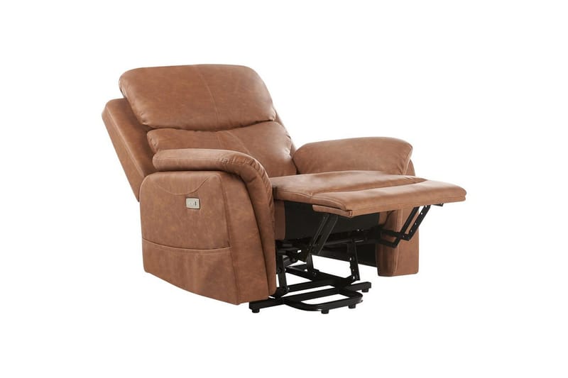 Elektrisk reclinerfåtölj Glorie Brun - Brun - Möbler - Stolar & fåtöljer - Fåtölj - Massagestol & massagefåtölj