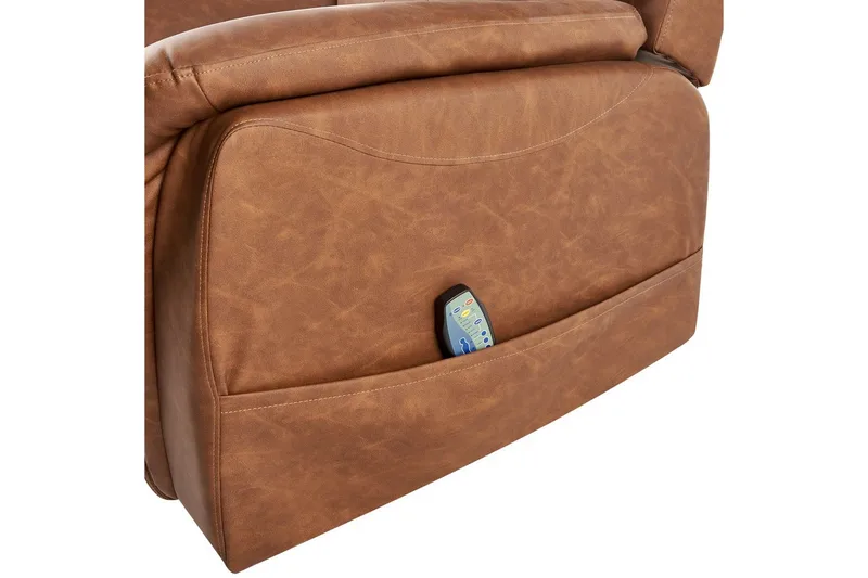 Elektrisk reclinerfåtölj Glorie Brun - Brun - Möbler - Stolar & fåtöljer - Fåtölj - Massagestol & massagefåtölj