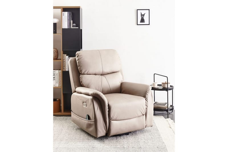 Elektrisk reclinerfåtölj Glorie Grå - Grå - Möbler - Stolar & fåtöljer - Fåtölj - Massagestol & massagefåtölj