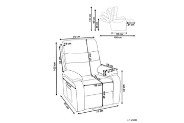 Elektrisk reclinerfåtölj Rise Beige - Beige - Möbler - Stolar & fåtöljer - Fåtölj - Biofåtölj & reclinerfåtölj