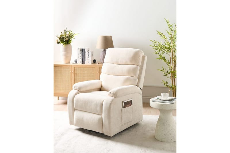 Elektrisk reclinerfåtölj Rise Ljusbeige - Ljusbeige - Möbler - Stolar & fåtöljer - Fåtölj - Liggfåtölj