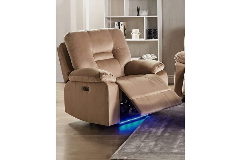 Elektrisk reclinerfåtölj Rovik Beige - Beige - Möbler - Stolar & fåtöljer - Fåtölj - Biofåtölj & reclinerfåtölj