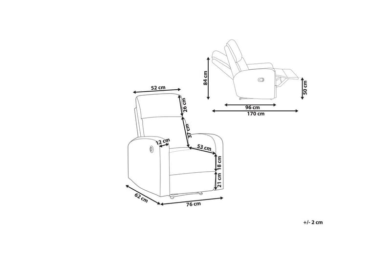 Elektrisk reclinerfåtölj Verdal Elektrisk Beige - Beige - Möbler - Stolar & fåtöljer - Fåtölj - Liggfåtölj