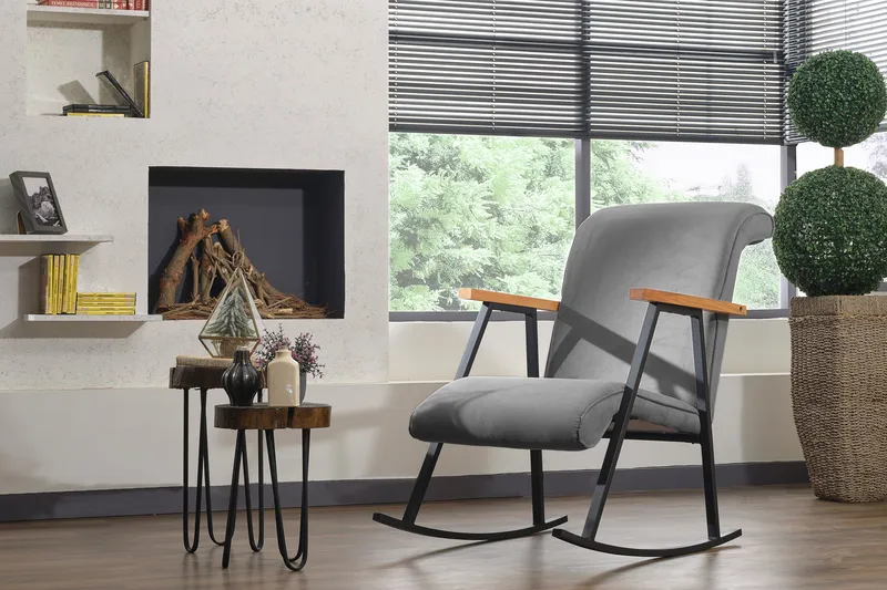 Elinore Gungstol - Grå - Möbler - Stolar & fåtöljer - Gungstol
