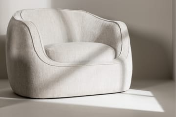 Elio Modern Rund Fåtölj i Tyg - Ljusbeige - Möbler - Stolar & fåtöljer - Fåtölj
