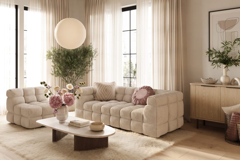 Elise Bubblig Fåtölj - Beige - Möbler - Stolar & fåtöljer - Fåtölj - Fåtölj utan armstöd