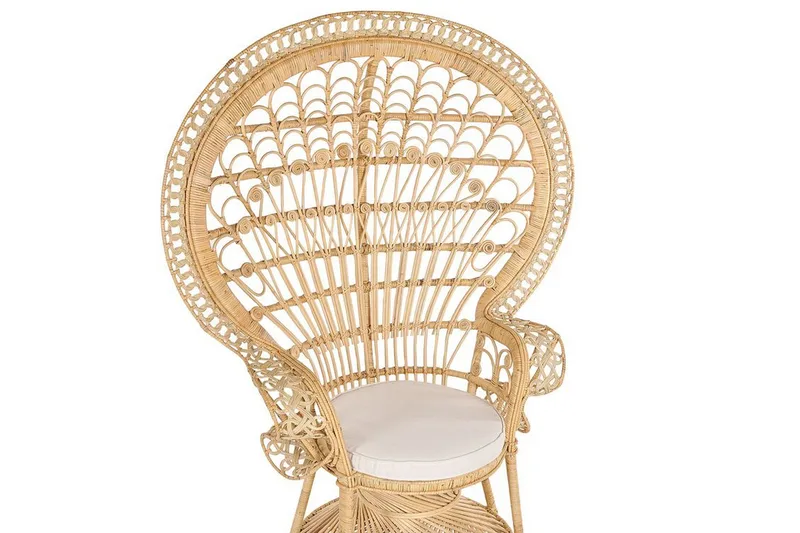 Emmanuelle Stol Påfågel - Rotting/Beige - Möbler - Stolar & fåtöljer - Fåtölj