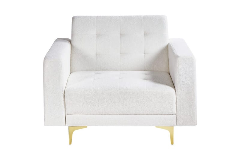 Fåtölj Aberdeen - Vitt, guld - Möbler - Stolar & fåtöljer - Fåtölj