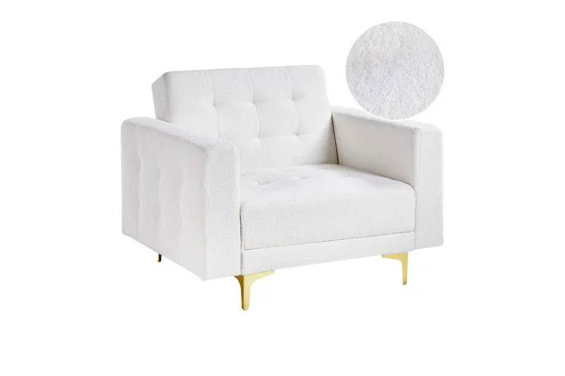 Fåtölj Aberdeen, Vitt, guld